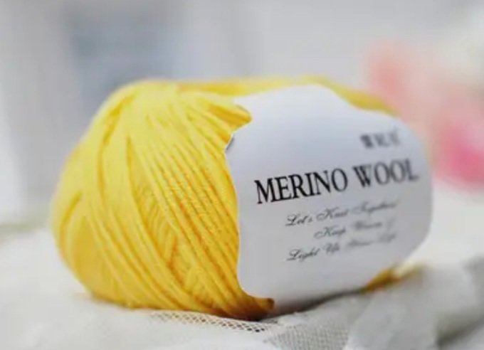 Пряжа Меринос 100% Merino Wool №203 100 грамм 125 метров

