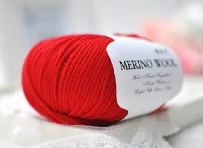 Пряжа Меринос 100% Merino Wool №205 100 грамм 125 метров
