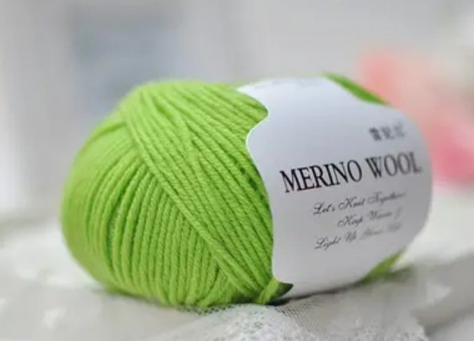 Пряжа Меринос 100% Merino Wool №206 100 грамм 125 метров

