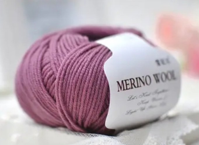 Пряжа Меринос 100% Merino Wool №207 100 грамм 125 метров
