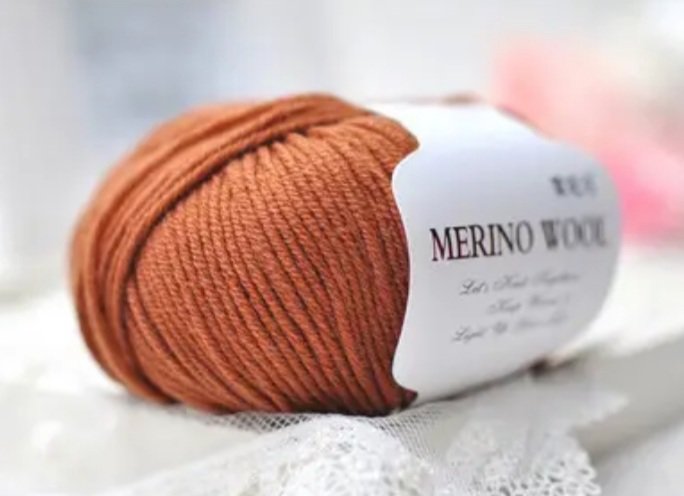 Пряжа Меринос 100% Merino Wool №212 100 грамм 125 метров
