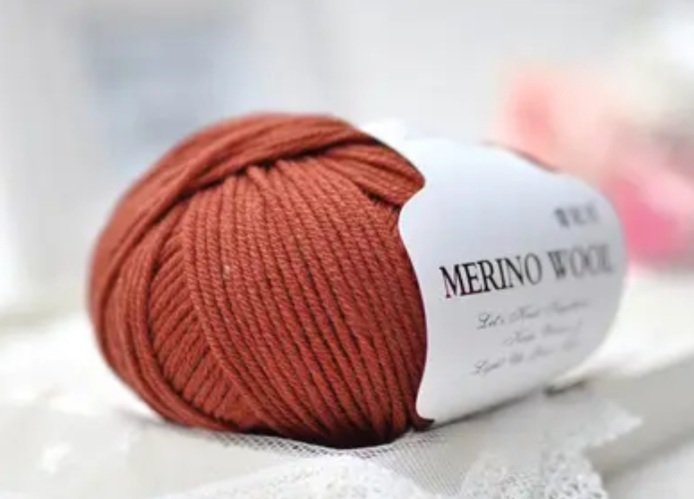 Пряжа Меринос 100% Merino Wool №217 100 грамм 125 метров
