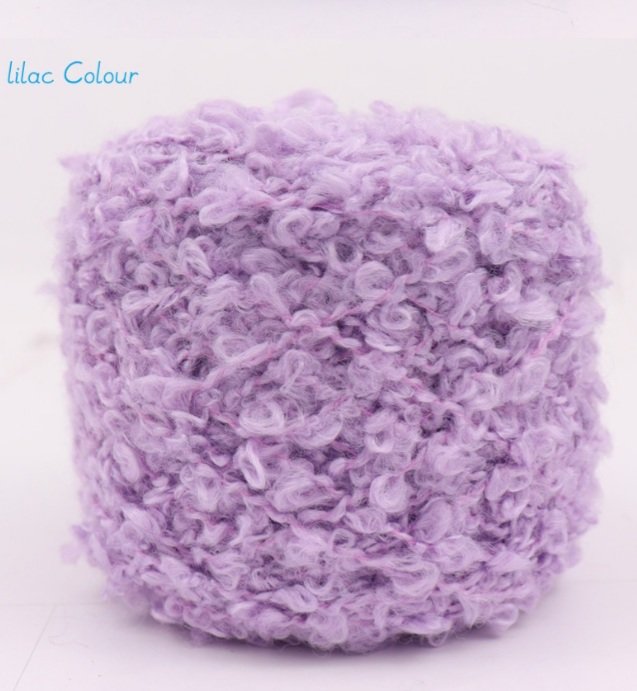 Пряжа Альпака букле Lilac colour 50 грамм 150 метров

