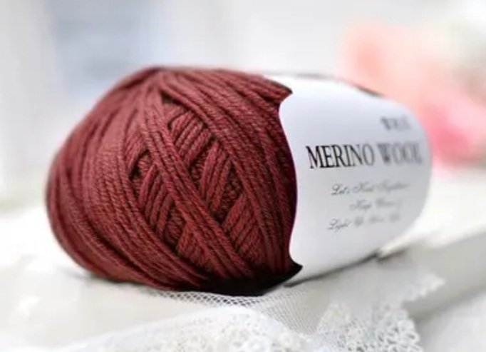 Пряжа Меринос 100% Merino Wool №219 100 грамм 125 метров
